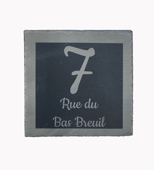 Plaque adresse ardoise